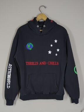 Cactus Jack by Travis Scott Astroworld World Peace Hoodie 'Black' Medium
